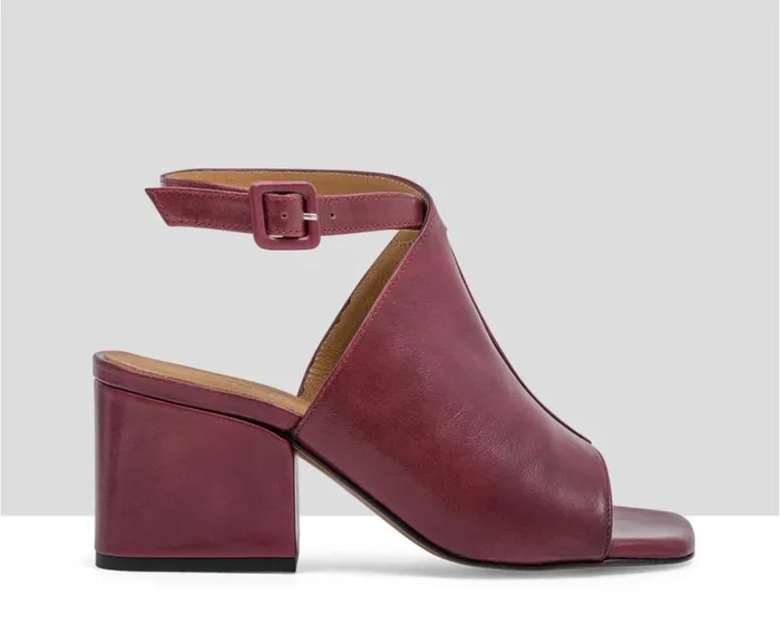 Women Medium Heel Audley Shoes Medium Heel Leather Sandal Lilian Burdeos