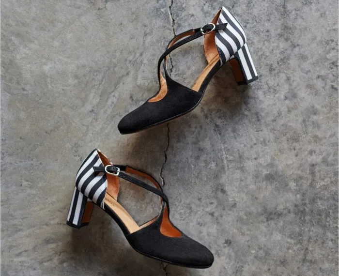 Women Medium Heel Audley Shoes Medium Heel Leather Shoe Froila Black
