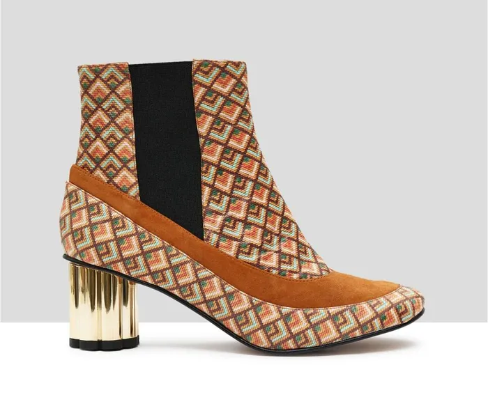 Women Medium Heel Audley Shoes Mid Heel Leather Booties Konnie Black