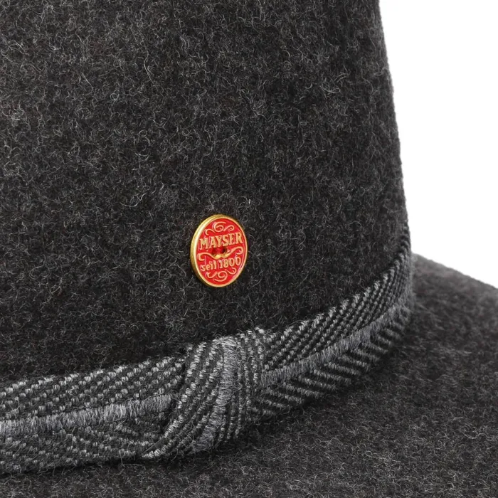 WomenMen Gedeon Plus Traveller Wool Hat Anthracitemottled Mayser Felt Hats WomenMen Gedeon Plus Traveller Wool Hat Anthracitemottled Mayser Felt Hats