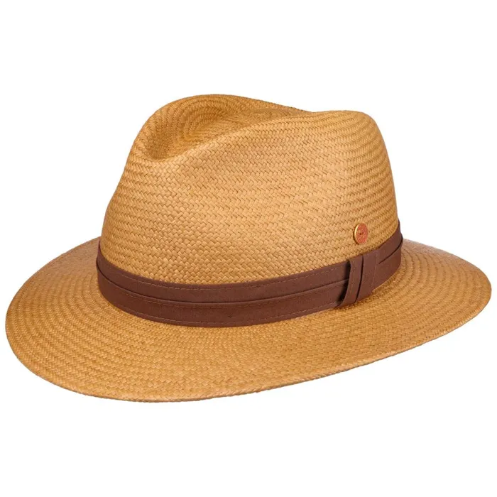 WomenMen Gero Panama Hat Camel Mayser Straw Hats