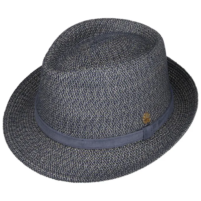WomenMen HempLinen Trilby Hat Zechbauer Blue Mayser Straw Hats WomenMen HempLinen Trilby Hat Zechbauer Blue Mayser Straw Hats