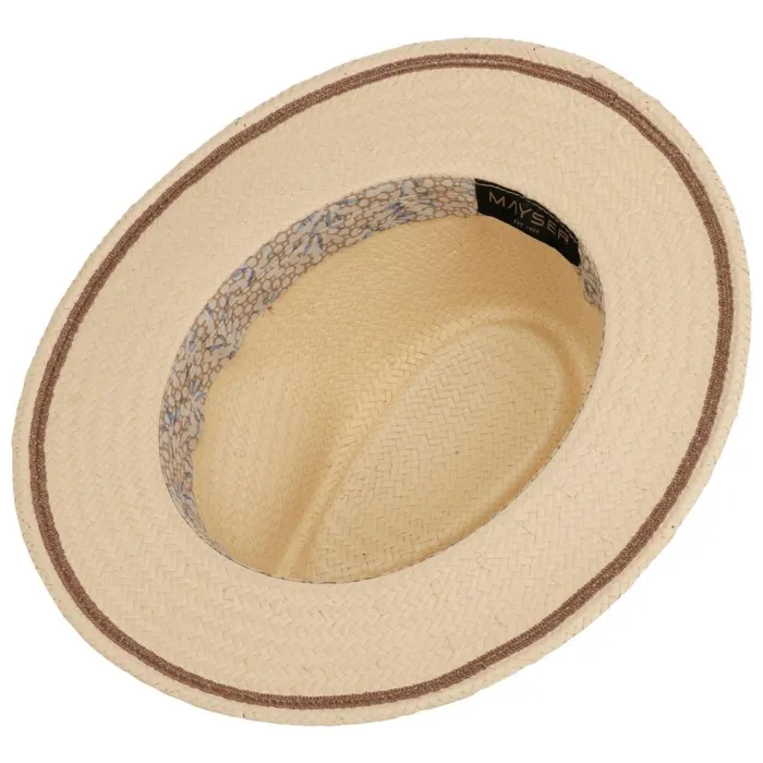 WomenMen Mathis Striped Band Straw Hat Nature Mayser Traveler Hats WomenMen Mathis Striped Band Straw Hat Nature Mayser Traveler Hats