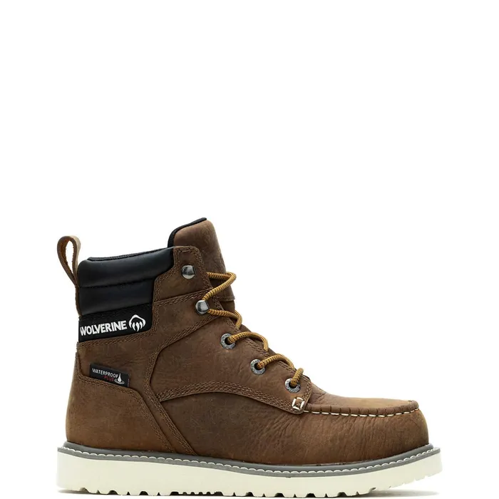 WomenMen Trade Wedge 6034MocToe SteelToe Work Boot Sudan Brown Wolverine Boots