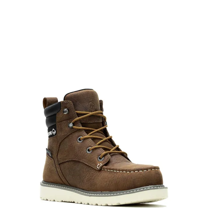 WomenMen Trade Wedge 6034MocToe SteelToe Work Boot Sudan Brown Wolverine Boots