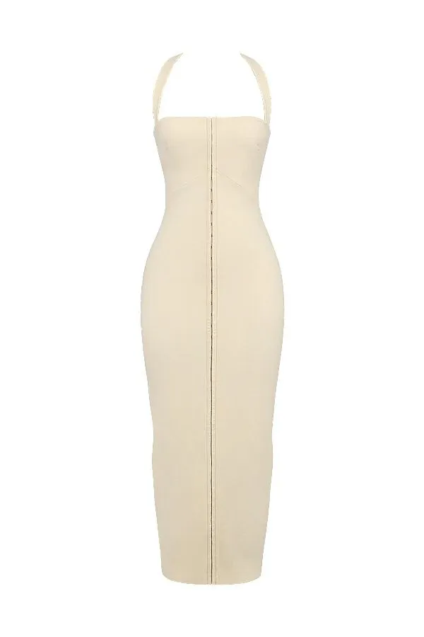 Women Mia Ecru Halter Maxi Dress House Of CB Dresses
