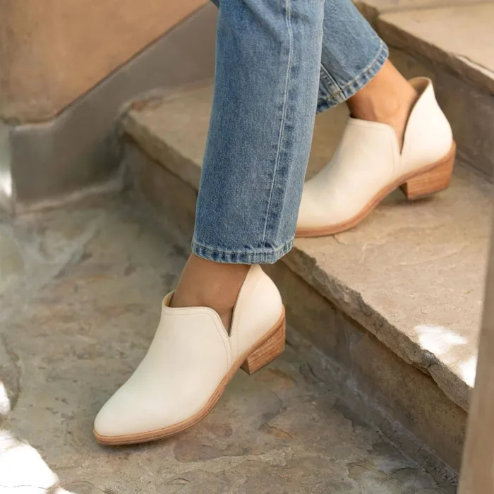 Women Mia Everyday Ankle Bootie Bone Nisolo Heels