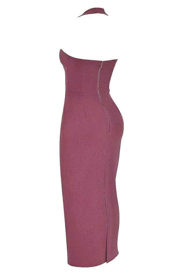 Women Mia Mulberry Twill Halter Maxi Dress House Of CB Dresses Women Mia Mulberry Twill Halter Maxi Dress House Of CB Dresses