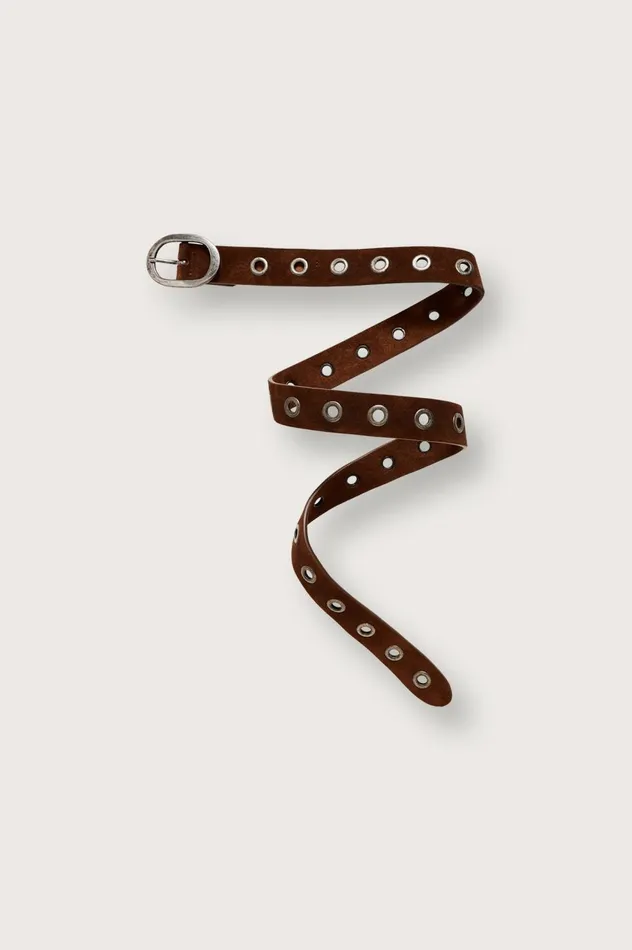 Women MICHAELW3 8211 Suede Belt 8211 Tabacco Massimo Alba Belts