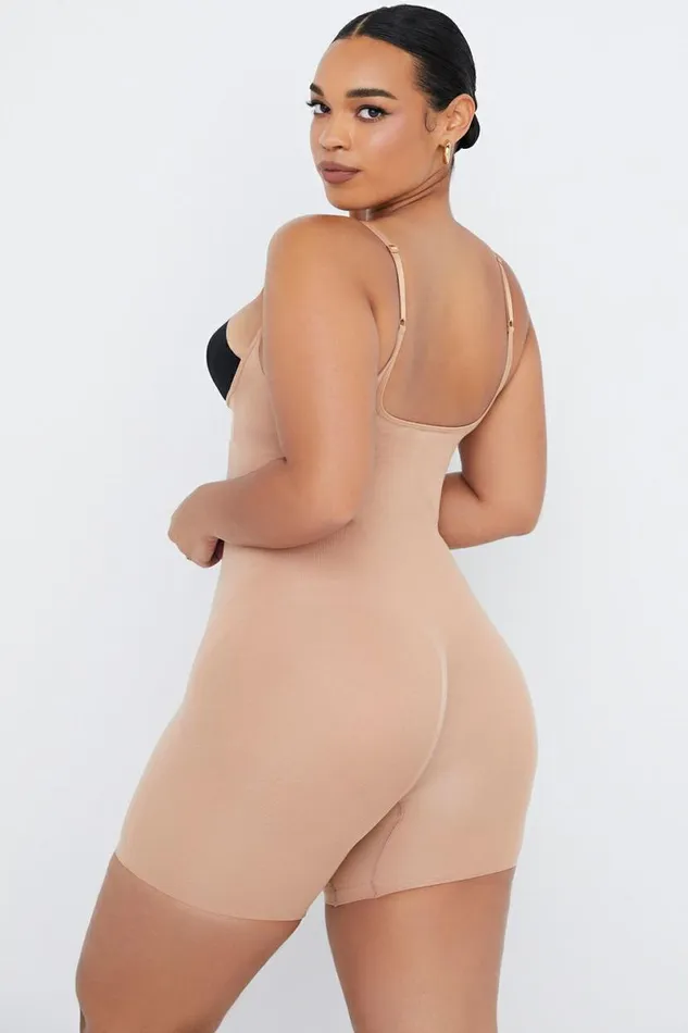 Women MID THIGH SCULPTING BODYSUIT CAFE AU LAIT House Of CB Shapewear Women MID THIGH SCULPTING BODYSUIT CAFE AU LAIT House Of CB Shapewear