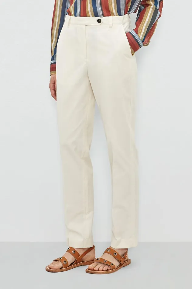 Women MIRIAM 8211 Cotton Trousers 8211 Summer Sand Massimo Alba Trousers and Shorts Women MIRIAM 8211 Cotton Trousers 8211 Summer Sand Massimo Alba Trousers and Shorts