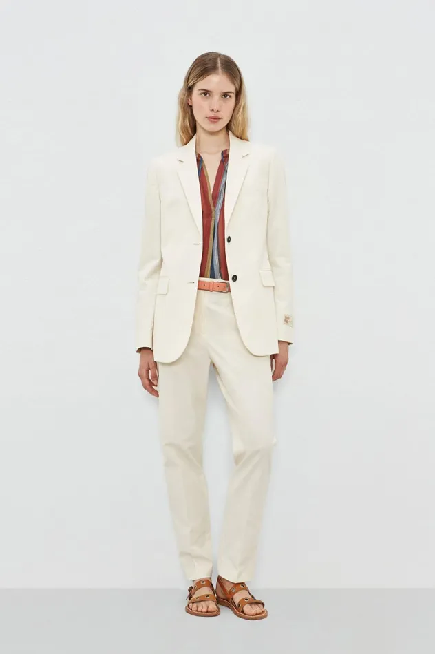 Women MIRIAM 8211 Cotton Trousers 8211 Summer Sand Massimo Alba Trousers and Shorts