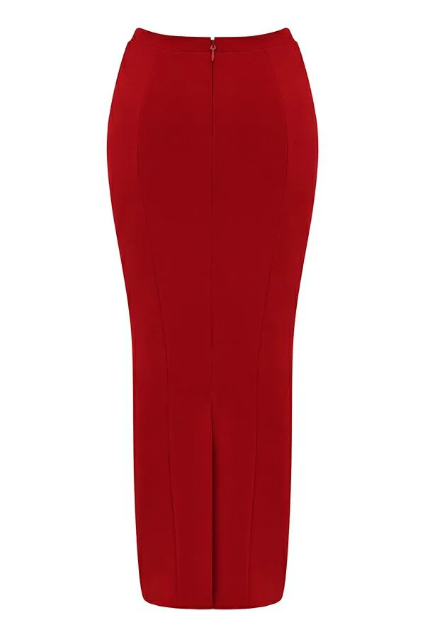 Women Nayara Red Rose Maxi Skirt House Of CB Bottoms
