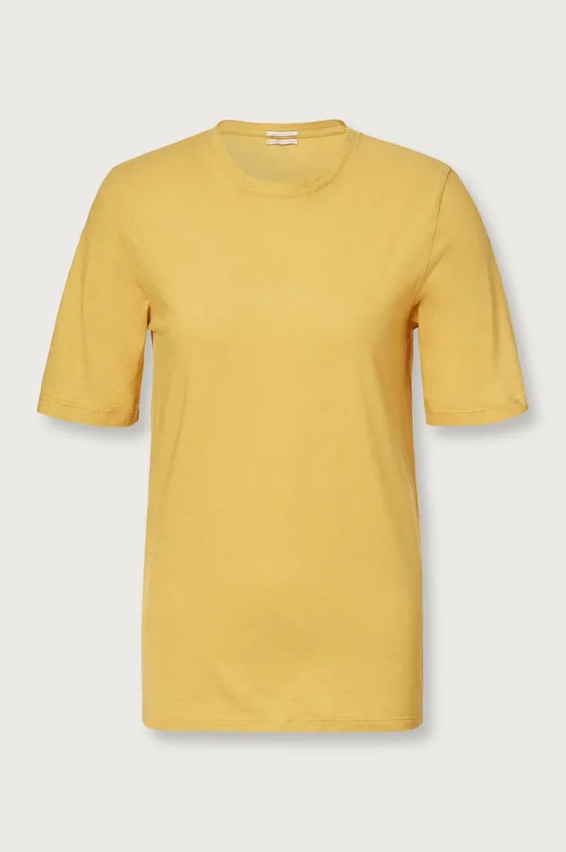 Women NIZZA 8211 Cotton Jersey Tshirt 8211 Mostarda Massimo Alba Tops