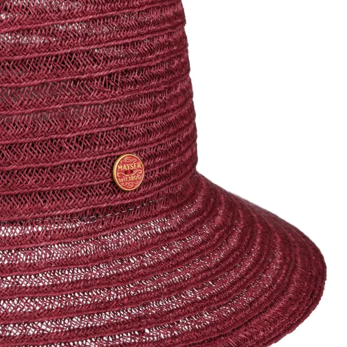 Women Noela Uni Hemp Hat Burgundy Mayser Straw Hats Women Noela Uni Hemp Hat Burgundy Mayser Straw Hats