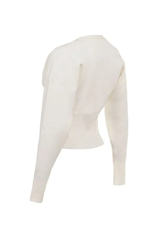 Women Noor Off White Knitted Cardigan House Of CB Tops