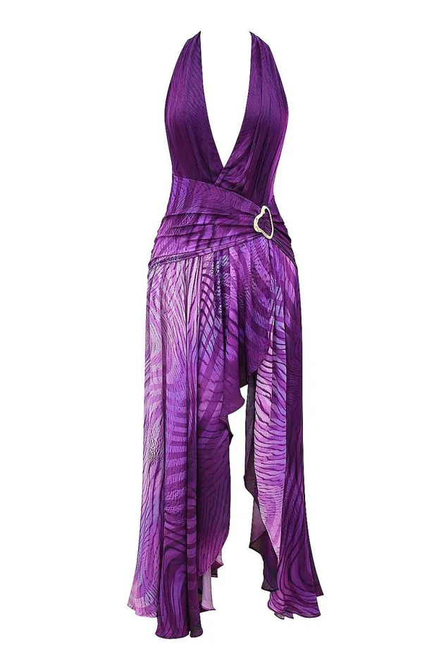 Women Olessia Orchid Backless Halter Maxi Dress House Of CB Dresses