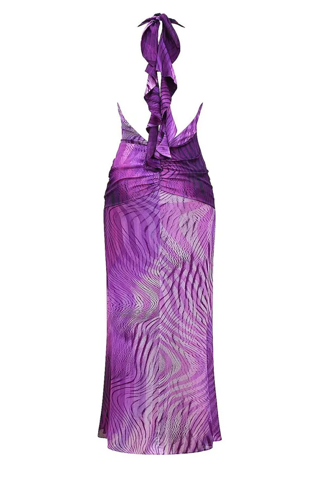 Women Olessia Orchid Backless Halter Maxi Dress House Of CB Dresses