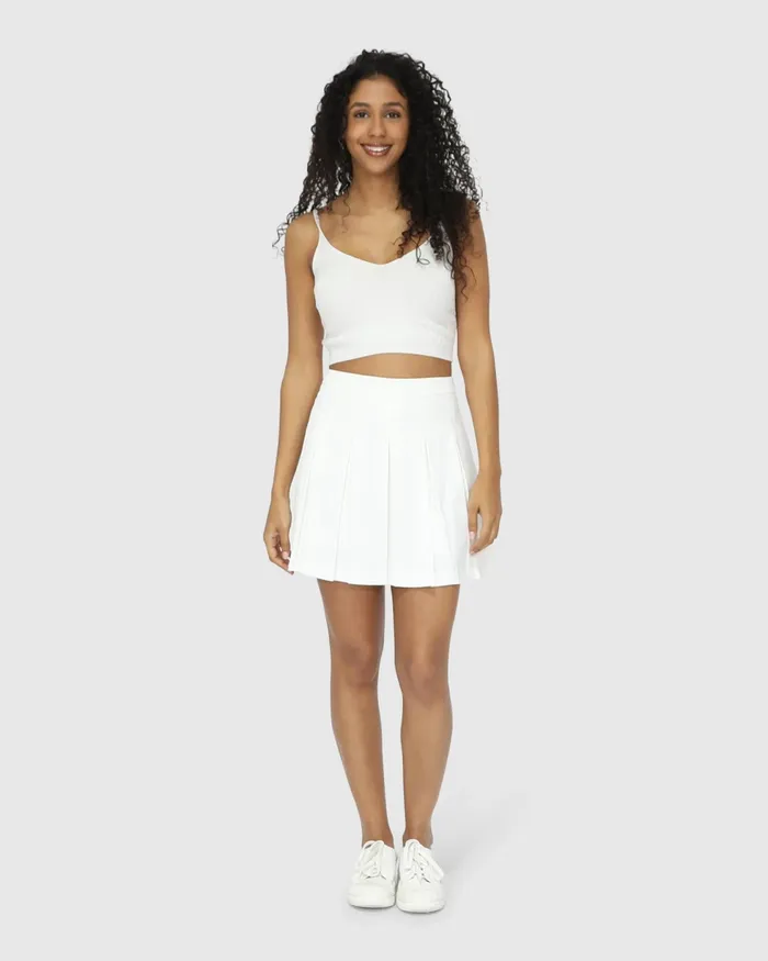 Women Palm Breeze Tennis Skort 8211 White Pants and Skirts Belle and Bloom