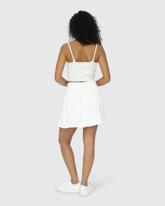 Women Palm Breeze Tennis Skort 8211 White Pants and Skirts Belle and Bloom