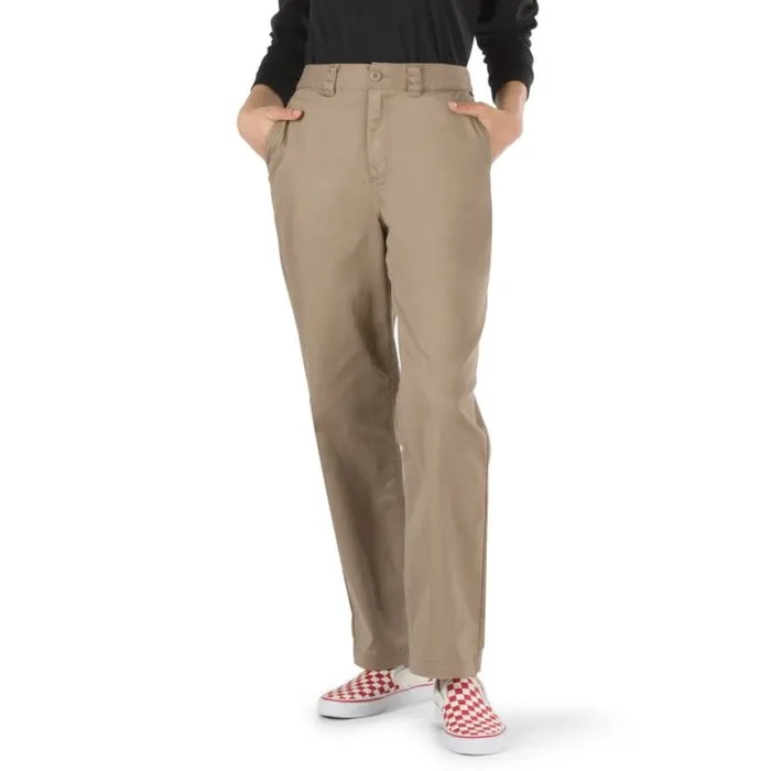 Women Pants and Leggings Vans Authentic Chino Pant Military Khaki