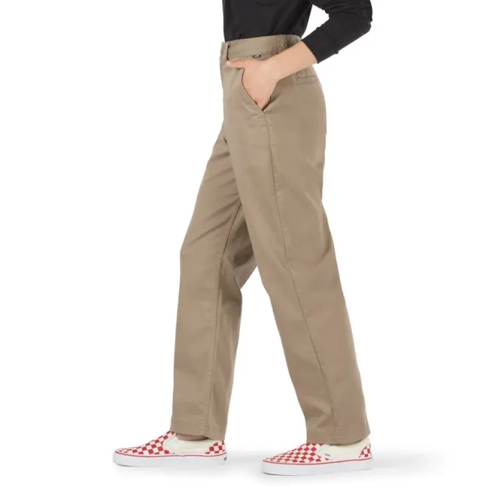 Women Pants and Leggings Vans Authentic Chino Pant Military Khaki Women Pants and Leggings Vans Authentic Chino Pant Military Khaki