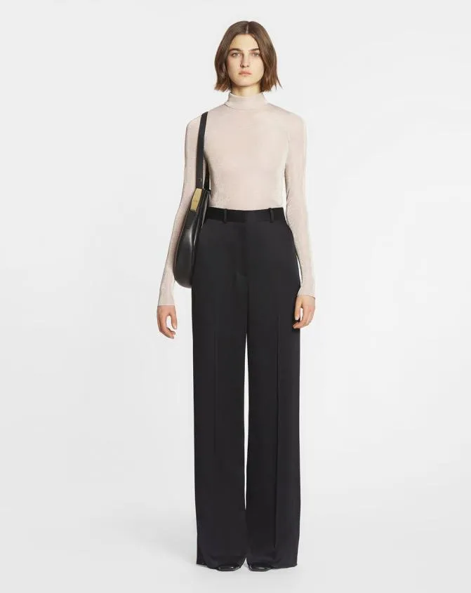 Women Pants Lanvin WideLeg Tailored Pants Black Women Pants Lanvin WideLeg Tailored Pants Black