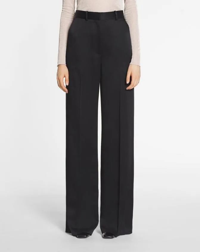 Women Pants Lanvin WideLeg Tailored Pants Black Women Pants Lanvin WideLeg Tailored Pants Black