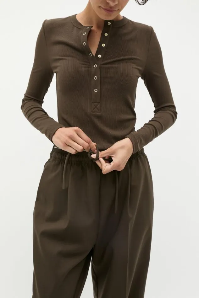 Women Pants Seed Heritage Double Waist Pant Dark Espresso