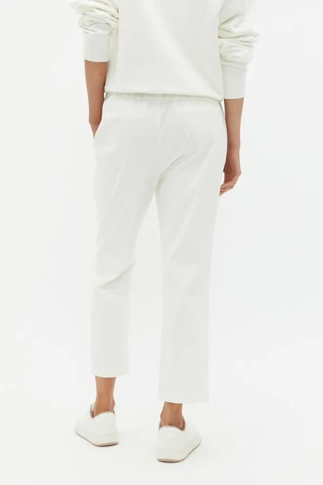 Women Pants Seed Heritage Tapered Leg Tie Pant Cloud Cream