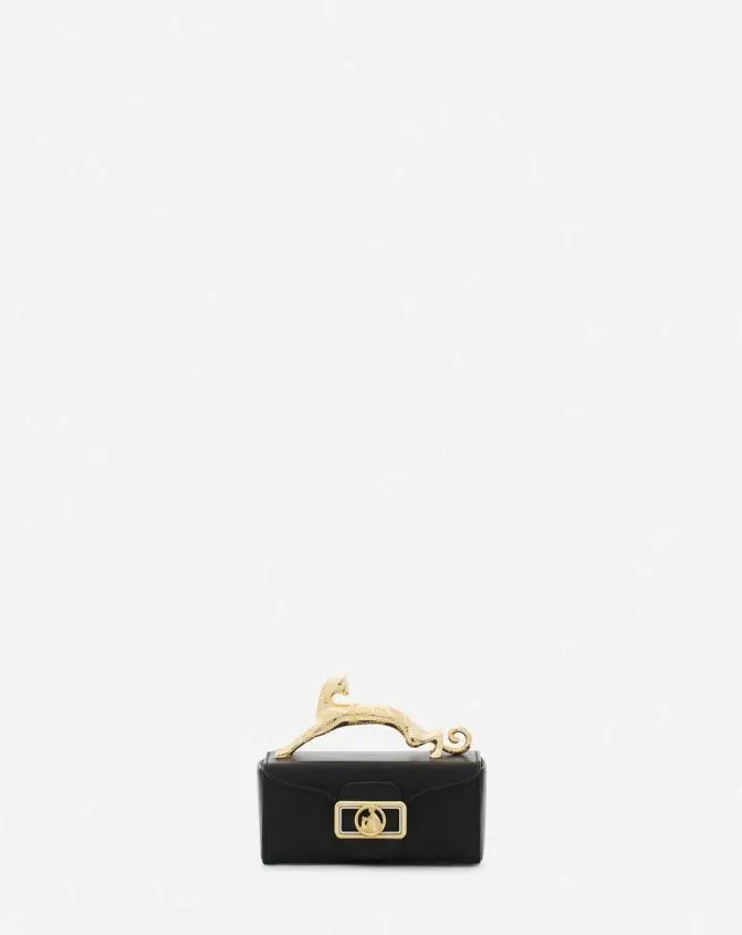 Women Pencil Lanvin Leather Micro Pencil Cat Bag Black
