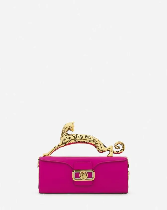 Women Pencil Lanvin Medium Leather Pencil Cat Bag Fuchsia