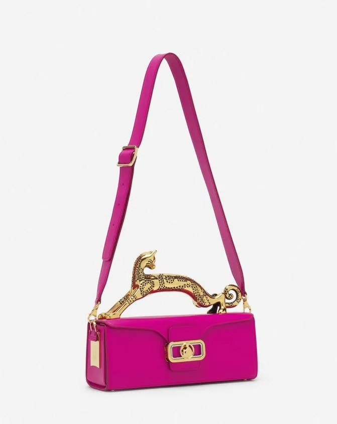 Women Pencil Lanvin Medium Leather Pencil Cat Bag Fuchsia