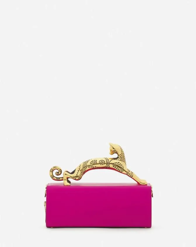 Women Pencil Lanvin Medium Leather Pencil Cat Bag Fuchsia