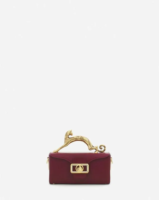 Women Pencil Lanvin Nano Pencil Cat Leather Bag Turkish Red