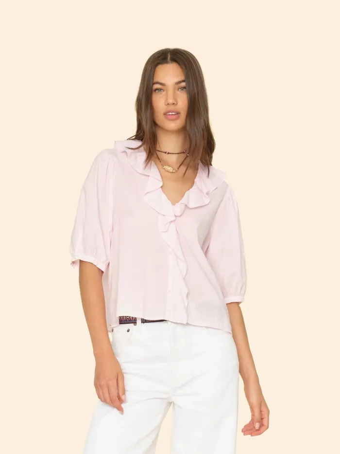 Women Pink Dew Caspia Top Tops XRENA Women Pink Dew Caspia Top Tops XRENA