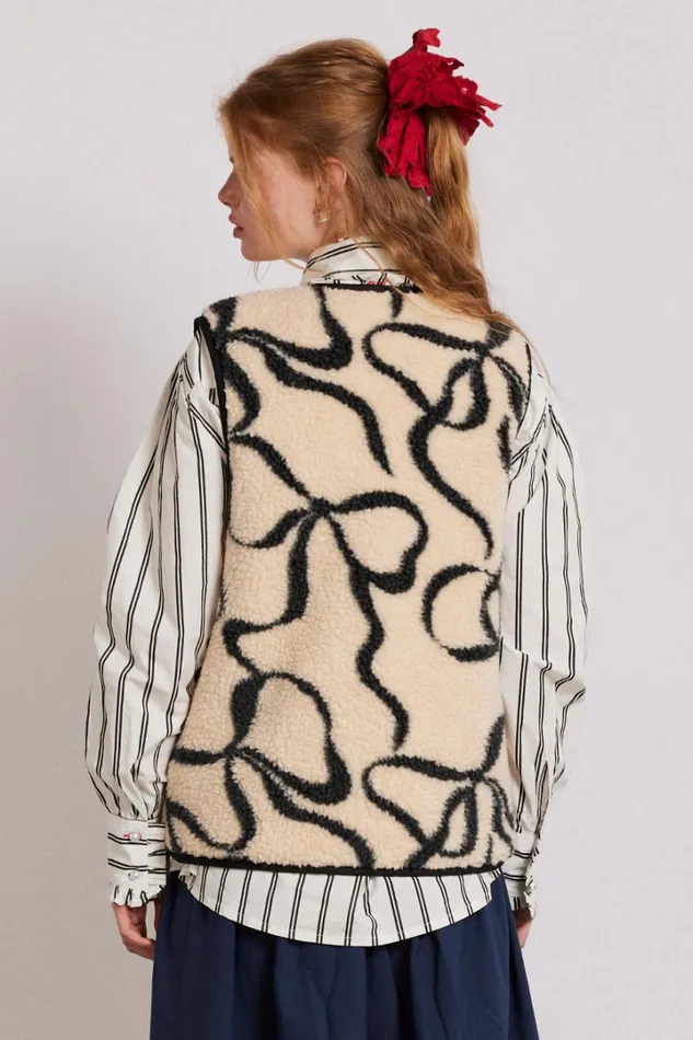 Women Pullover and Fleeces Damson Madder Marta Borg Gilet 8211 Bows