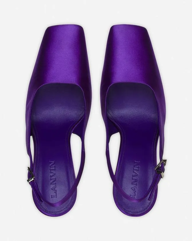 Women Pumps Lanvin Mesure Satin Pumps Anemone Women Pumps Lanvin Mesure Satin Pumps Anemone