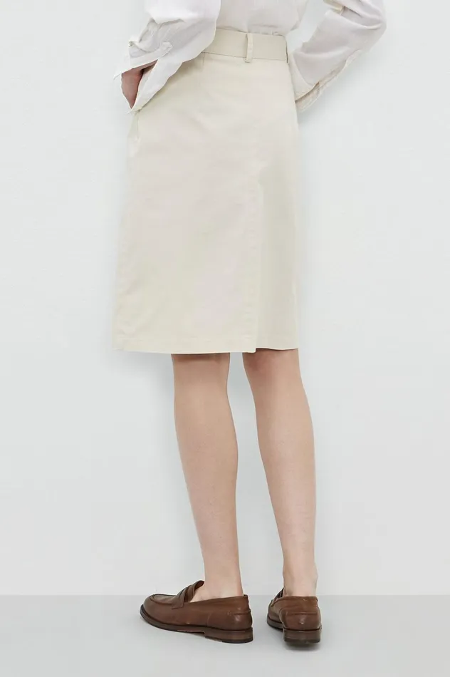 Women REGINA 8211 Flared Cotton Midi Skirt 8211 Panna Massimo Alba Dresses and Skirts Women REGINA 8211 Flared Cotton Midi Skirt 8211 Panna Massimo Alba Dresses and Skirts