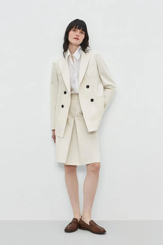 Women REGINA 8211 Flared Cotton Midi Skirt 8211 Panna Massimo Alba Dresses and Skirts Women REGINA 8211 Flared Cotton Midi Skirt 8211 Panna Massimo Alba Dresses and Skirts