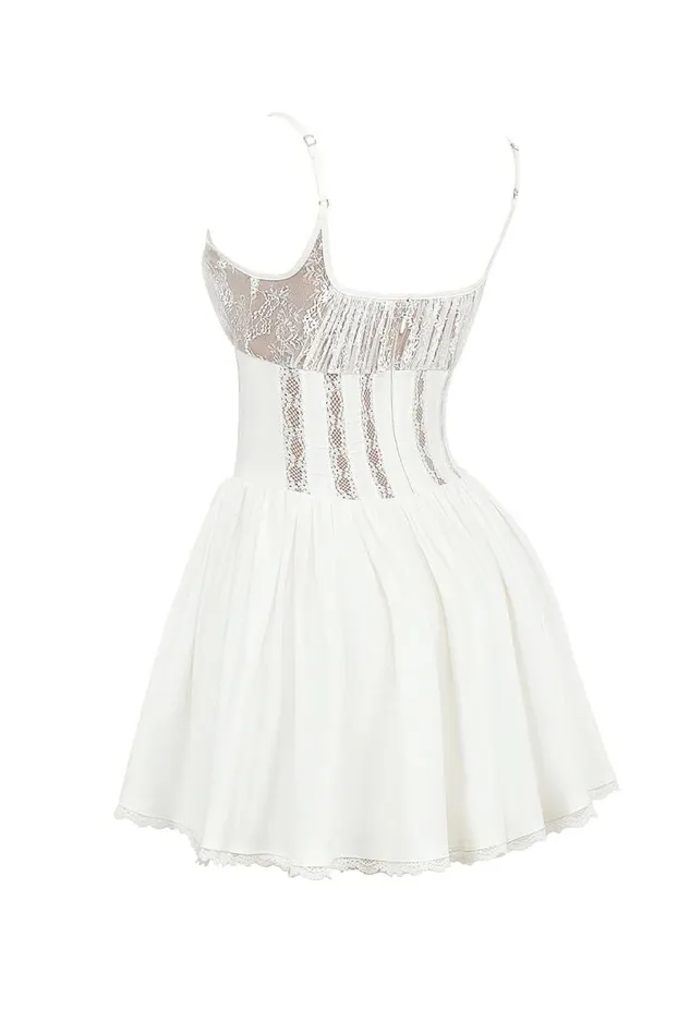 Women Rosaria White Cotton Corset Mini Dress House Of CB Dresses Women Rosaria White Cotton Corset Mini Dress House Of CB Dresses
