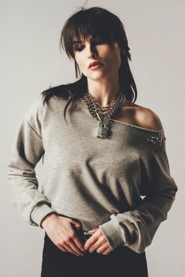 Women Safety Pin Sweatshirt OTHER HOODIES and SWEATS