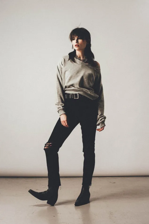 Women Safety Pin Sweatshirt OTHER HOODIES and SWEATS