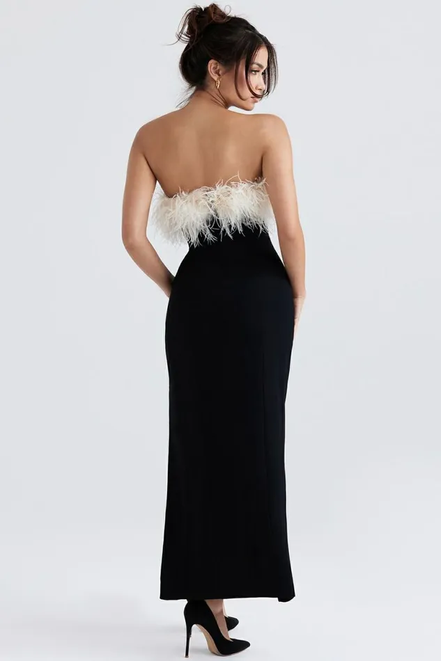 Women Sarai Black Thigh Split Dress House Of CB Dresses Women Sarai Black Thigh Split Dress House Of CB Dresses