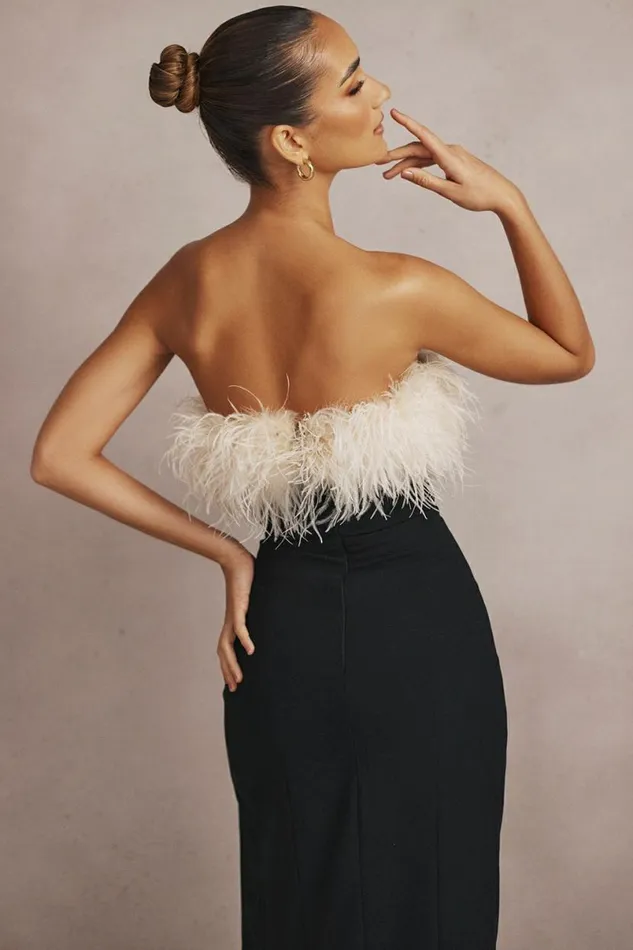 Women Sarai Black Thigh Split Dress House Of CB Dresses Women Sarai Black Thigh Split Dress House Of CB Dresses