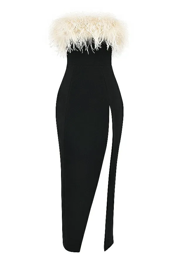 Women Sarai Black Thigh Split Dress House Of CB Dresses Women Sarai Black Thigh Split Dress House Of CB Dresses