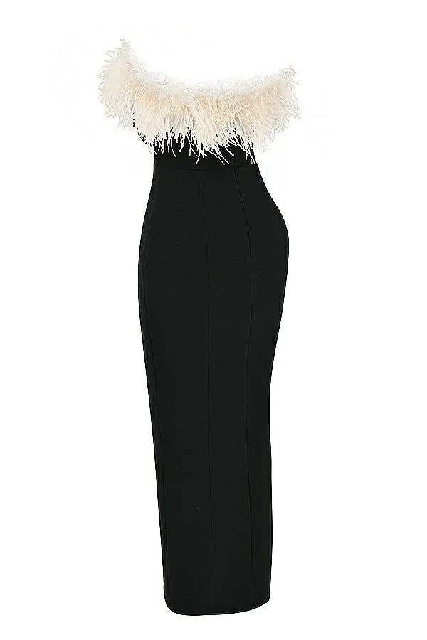 Women Sarai Black Thigh Split Dress House Of CB Dresses Women Sarai Black Thigh Split Dress House Of CB Dresses