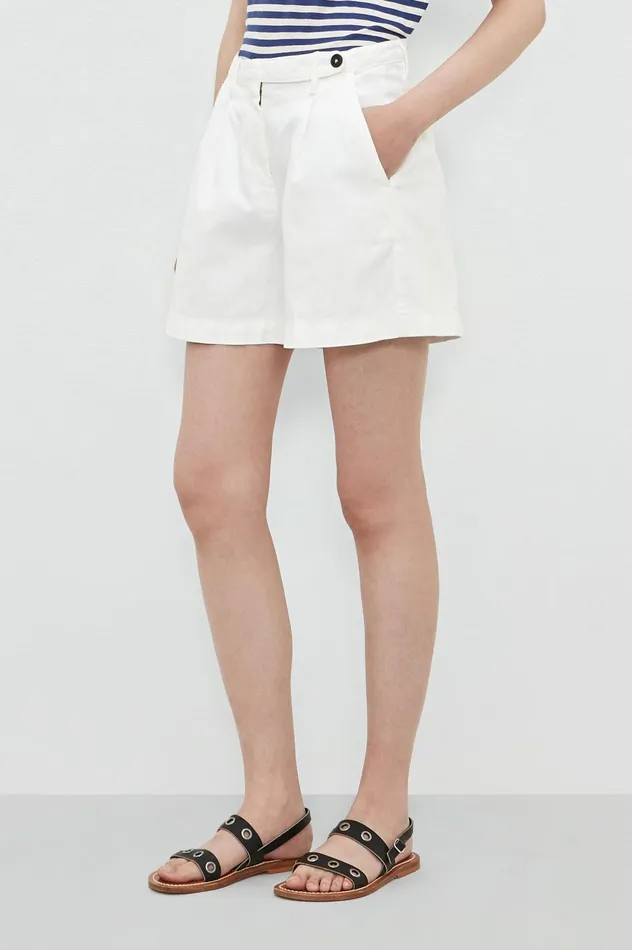 Women SARDINA 8211 Cotton Linen Panama Bermuda Shorts 8211 Bianco Massimo Alba Trousers and Shorts