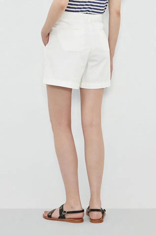 Women SARDINA 8211 Cotton Linen Panama Bermuda Shorts 8211 Bianco Massimo Alba Trousers and Shorts