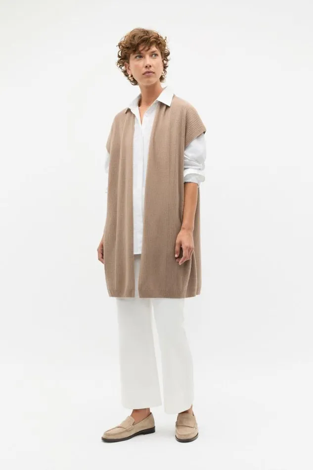 Women Scarves and Kaftans Seed Heritage Rib Knit Poncho Cookie
